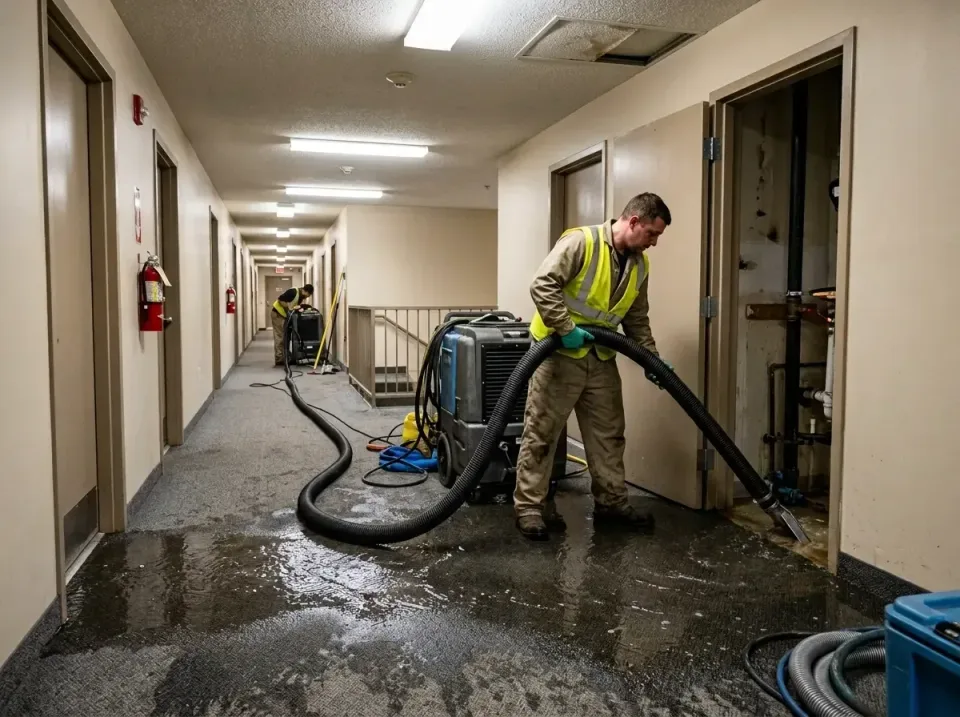 multi-unit-apartment-hallway-f-005 — frequently asked questions, Emergency Burst Pipe Water Extraction & Removal in Bartlesv…